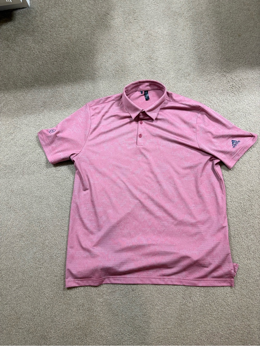 adidas Men’s Heather Pinkish Red Polo Shirt XL
